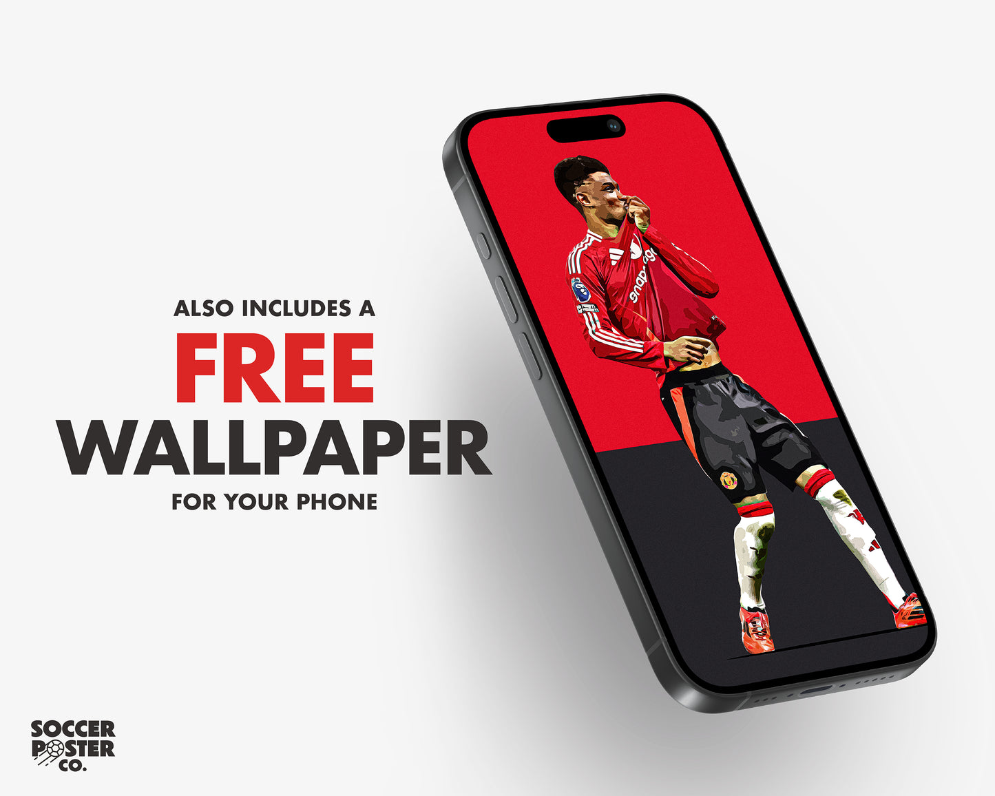 Amad Diallo 'Manchester Is Red' 24/25 4K Poster