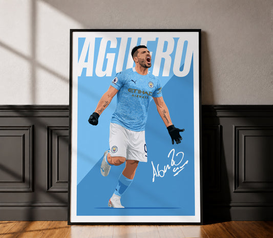 Sergio Aguero Poster