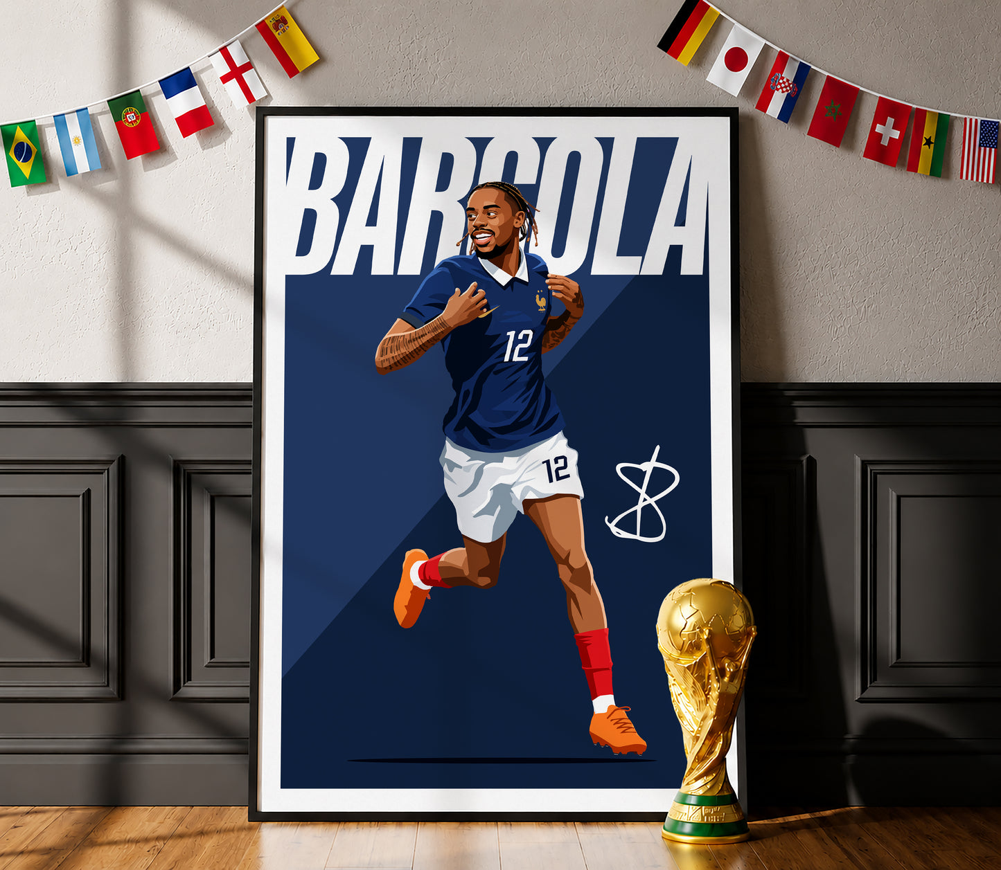 Bradley Barcola (France) Poster