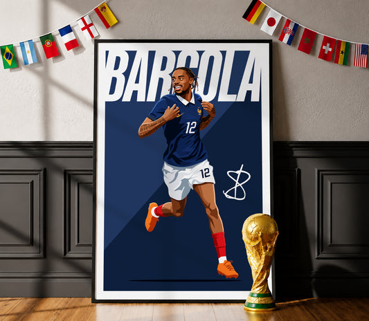 Bradley Barcola (France) Poster
