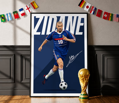 Zinedine Zidane (France) 2008 Poster