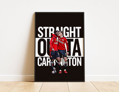 Garnacho & Mainoo "Straight Outta Carrington" 4K Poster