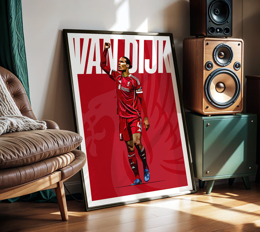 Virgil van Dijk 25/26 4K (Home) Poster