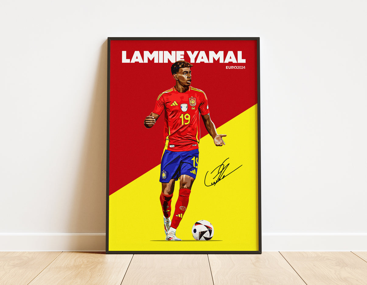 Euro 2024 - Lamine Yamal 4K Poster – SoccerPosterCo