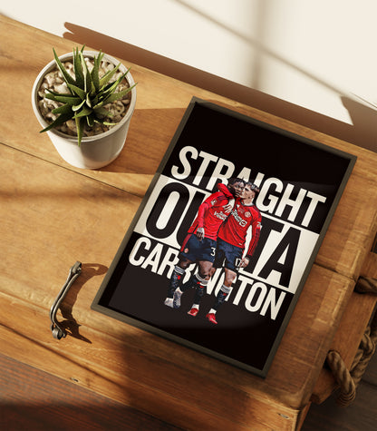 Garnacho & Mainoo "Straight Outta Carrington" 4K Poster