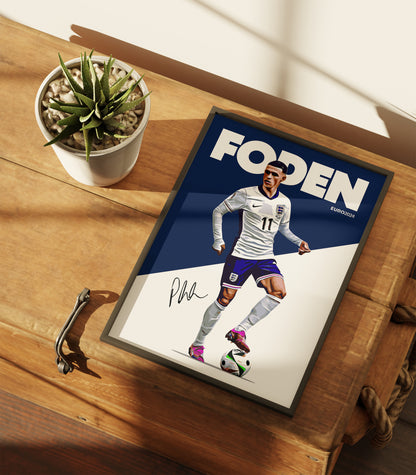 Euro 2024 - Phil Foden 4K Poster