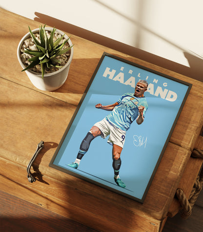 Erling Haaland 24/25 4K Poster