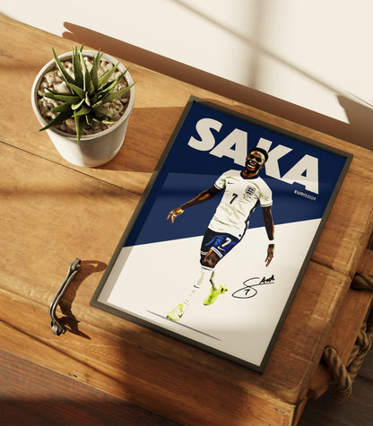 Euro 2024 - Bukayo Saka 4K Poster