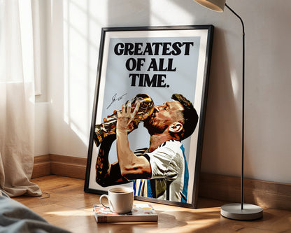 Lionel Messi 'Greatest Of All Time' 4K Icon Poster