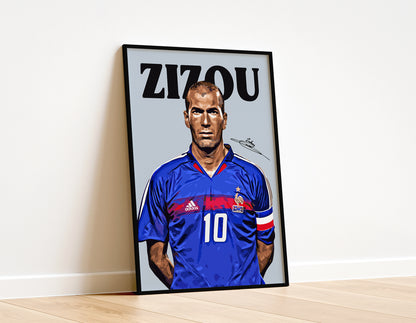 Zinedine Zidane 'Zizou' 4K Poster