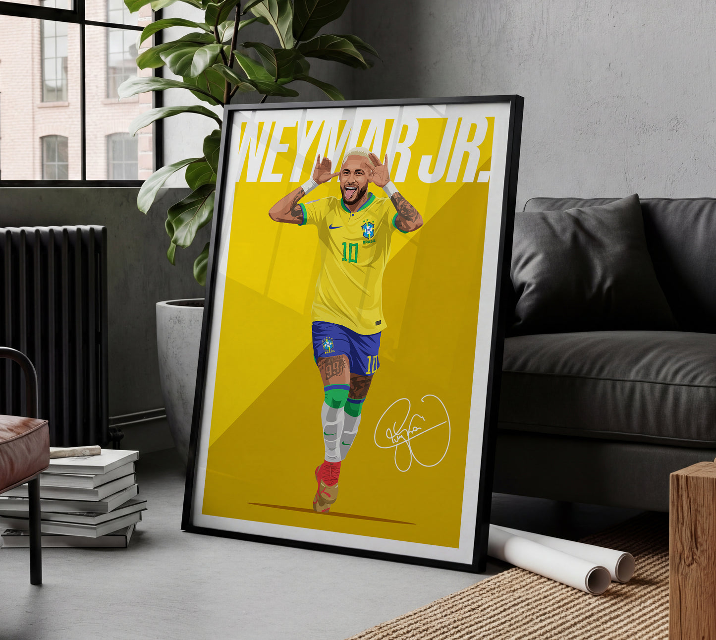 Neymar Jr. (Brazil) 2022 Poster