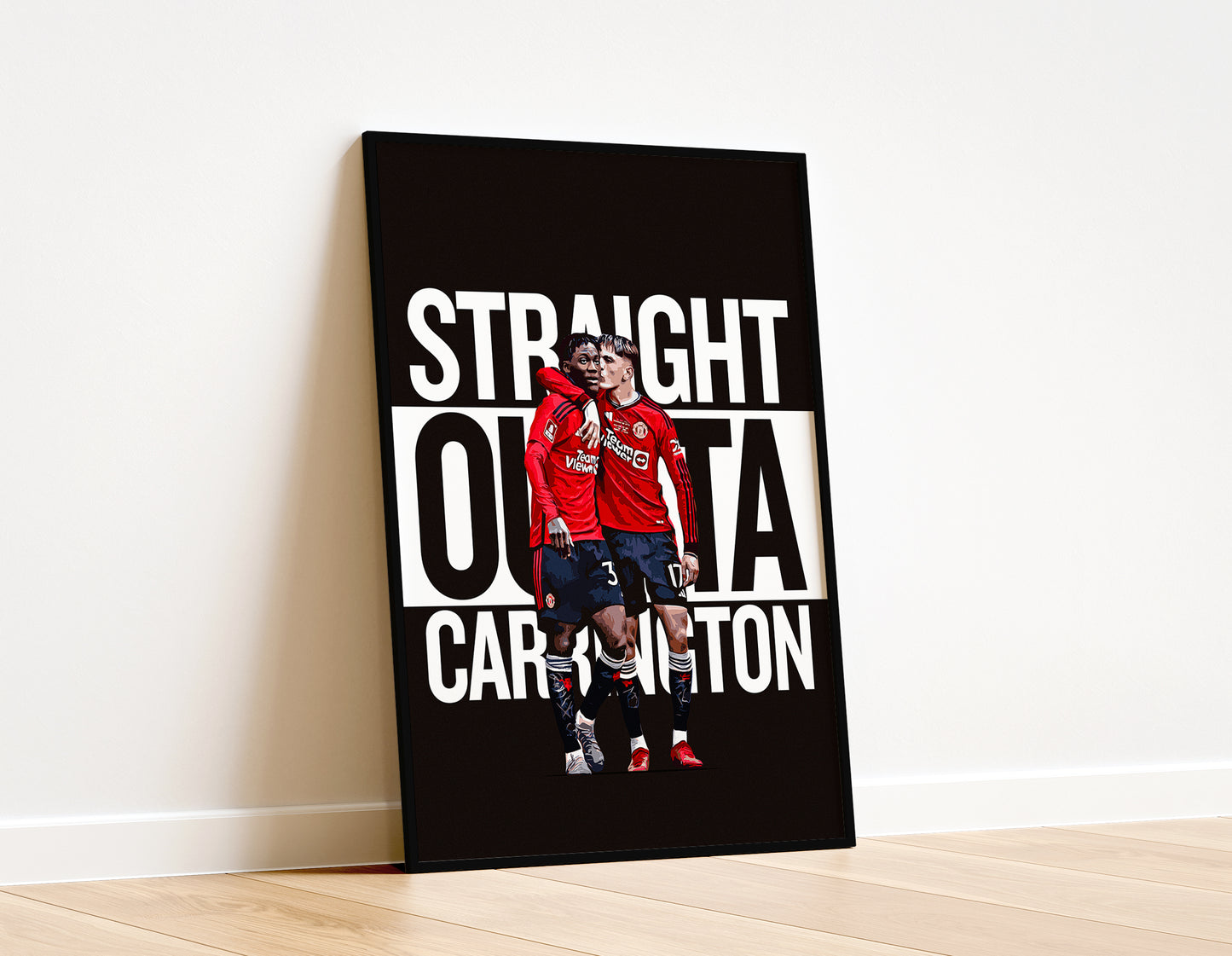 Garnacho & Mainoo "Straight Outta Carrington" 4K Poster