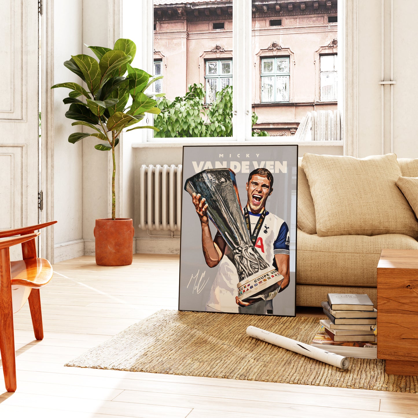 Micky Van de Ven 24/25 Europa League 4K Poster