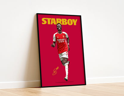 Bukayo Saka Starboy 4K Poster