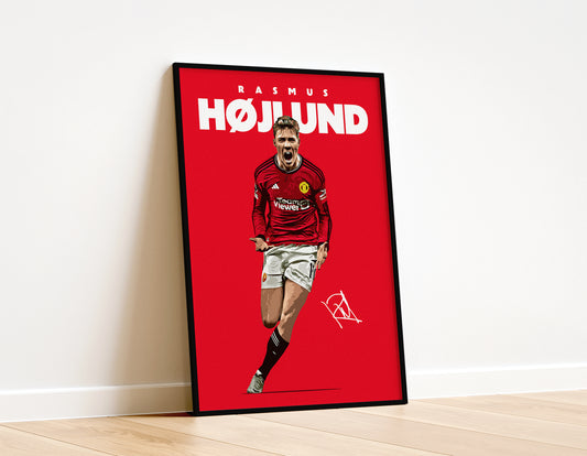 Rasmus Hojlund 4K Poster