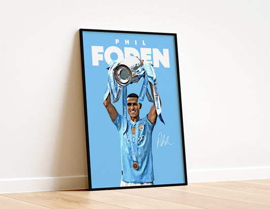 Phil Foden 'Champions 23/24' 4K Poster