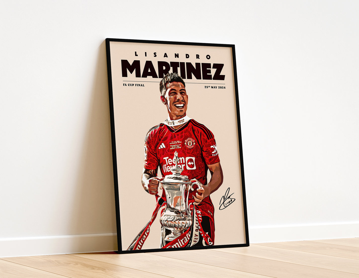 Lisandro Martinez FA Cup 4K Poster