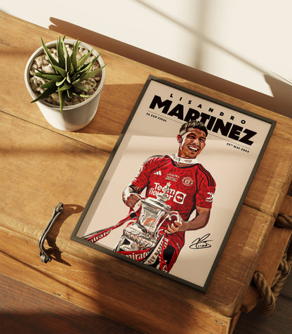 Lisandro Martinez FA Cup 4K Poster