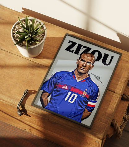 Zinedine Zidane 'Zizou' 4K Poster