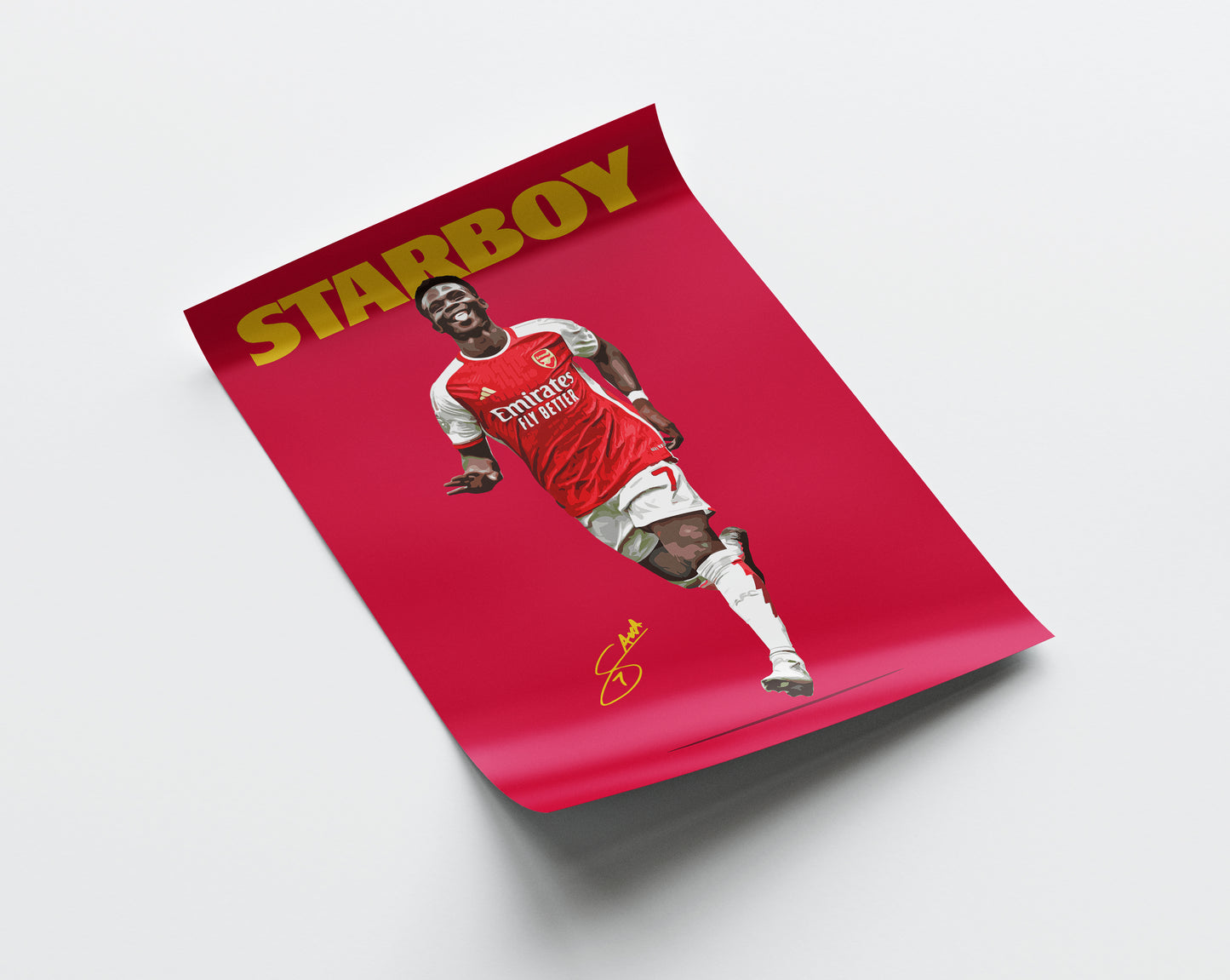 Bukayo Saka Starboy 4K Poster