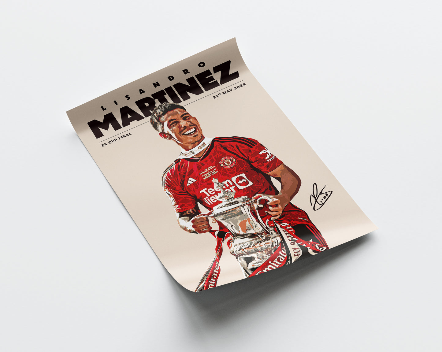 Lisandro Martinez FA Cup 4K Poster