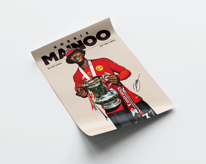 Kobbie Mainoo FA Cup 4K Poster