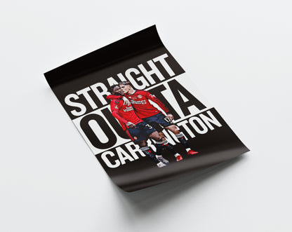 Garnacho & Mainoo "Straight Outta Carrington" 4K Poster