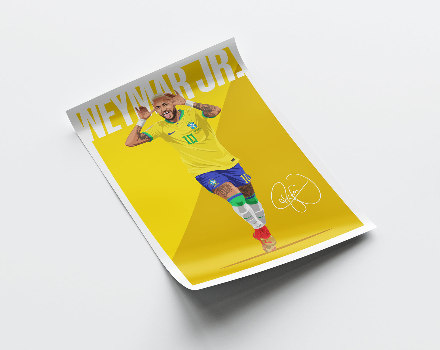 Neymar Jr. (Brazil) 2022 Poster