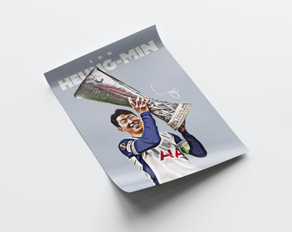 Son Heung-min 24/25 Europa League 4K Poster