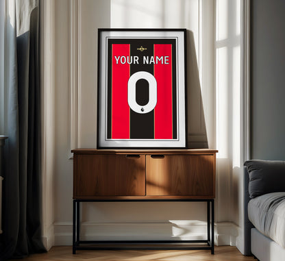 Bournemouth Shirt 24/25 Customisable Poster