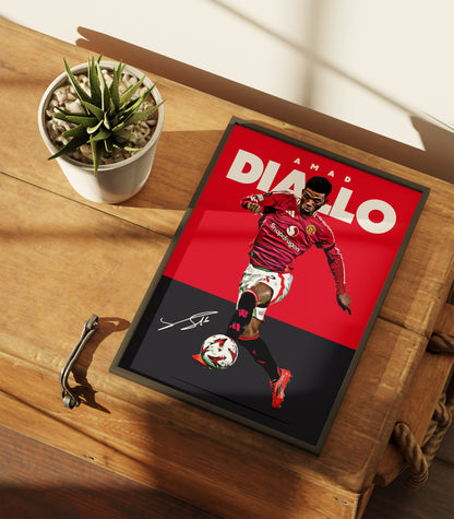 Amad Diallo 24/25 4K Poster