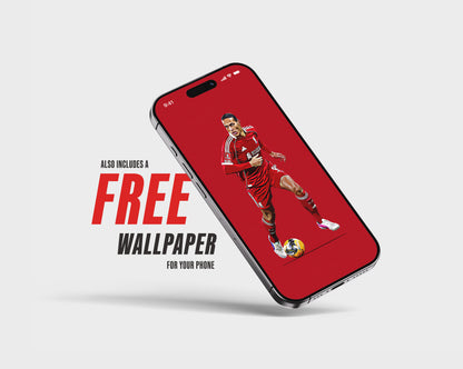 Virgil van Dijk 25/26 4K (Home) Poster