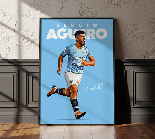 Sergio Aguero 4K Poster