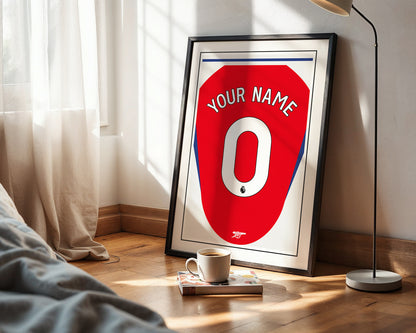Arsenal Shirt 24/25 Customisable Poster