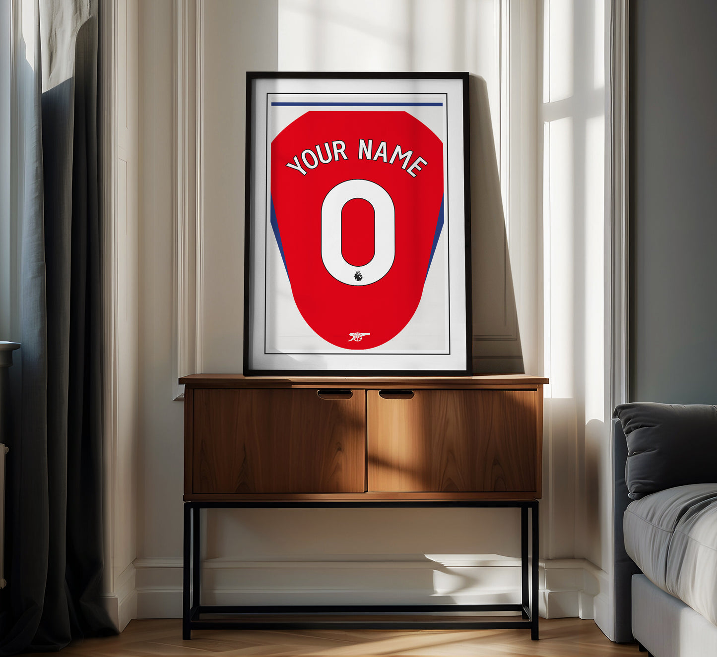 Arsenal Shirt 24/25 Customisable Poster