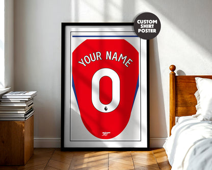 Arsenal Shirt 24/25 Customisable Poster