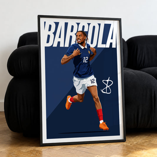 Bradley Barcola (France) Poster