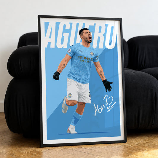 Sergio Aguero Poster