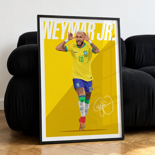 Neymar Jr. (Brazil) 2022 Poster