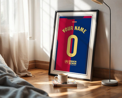 Barcelona Shirt 24/25 Customisable Poster