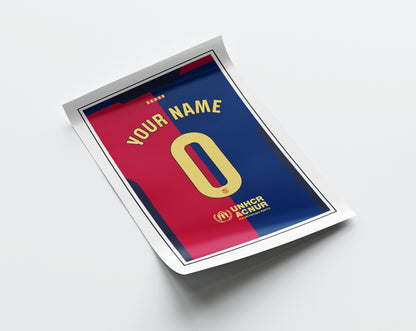 Barcelona Shirt 24/25 Customisable Poster