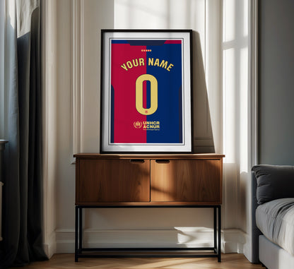 Barcelona Shirt 24/25 Customisable Poster