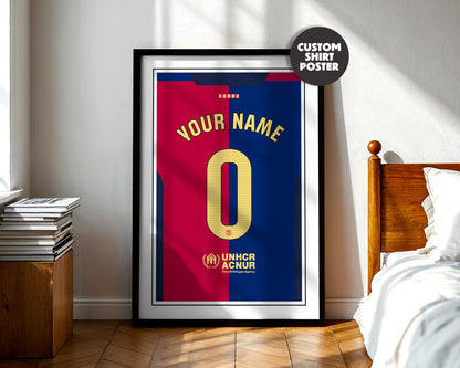 Barcelona Shirt 24/25 Customisable Poster