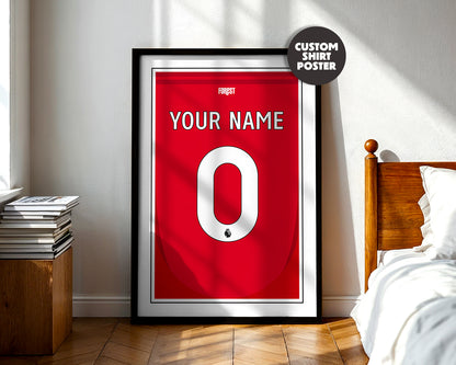 Nottingham Forest Shirt 24/25 Customisable Poster
