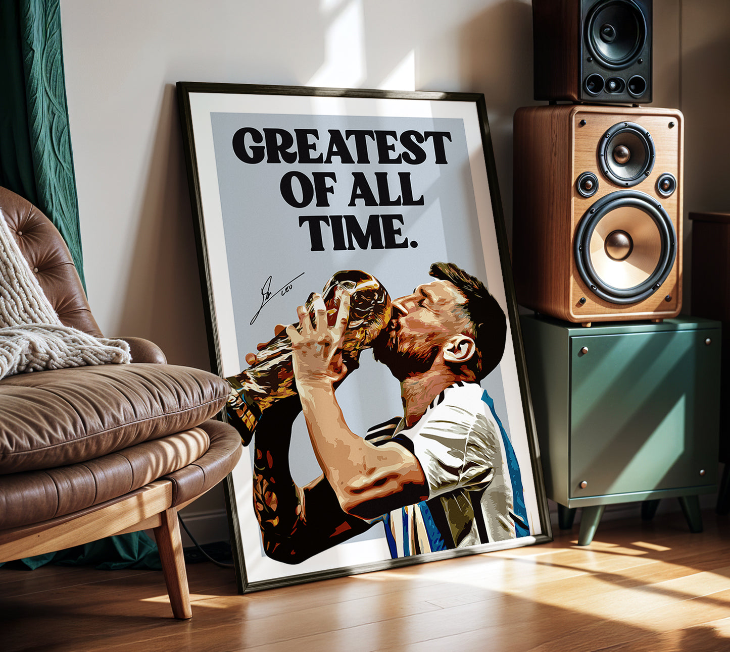Lionel Messi 'Greatest Of All Time' 4K Icon Poster
