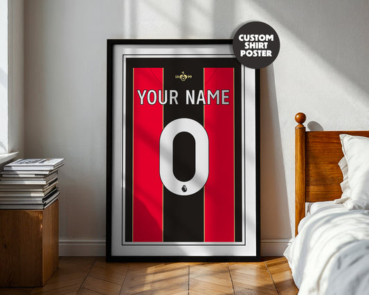Bournemouth Shirt 24/25 Customisable Poster
