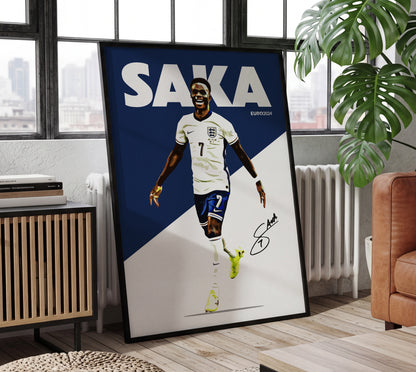 Euro 2024 - Bukayo Saka 4K Poster