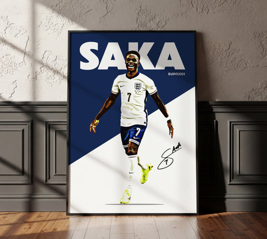 Euro 2024 - Bukayo Saka 4K Poster