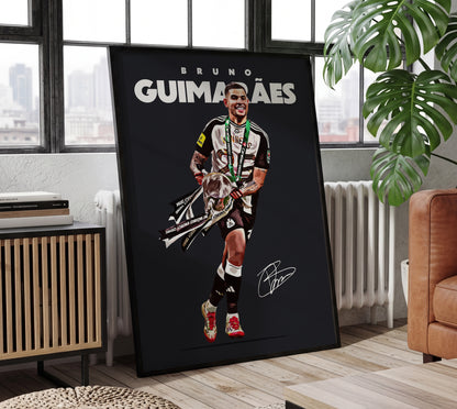 Bruno Guimaraes 24/25 4K Carabao Cup Poster