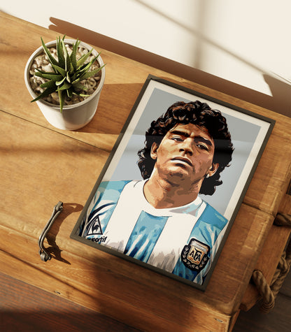 Diego Maradona 4K Icon Poster